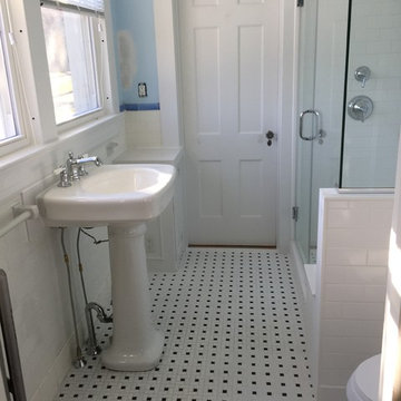 Custom shower in bathroom renovation