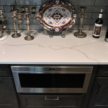 Pantry Bar Cabinets Topped With Quartz