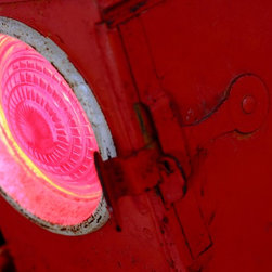 Scarlett Red Vintage Urban Up-cycled Industrial Road Workers / Railway Lantern - Novelty Lights