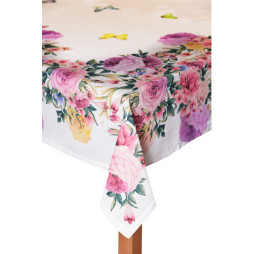 Springfield Gardens 100% Cotton Tablecloth, 60"x120"