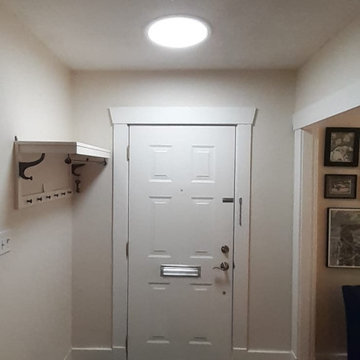 Before/After solar tube installation