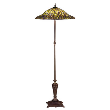65H Tiffany Lotus Leaf Floor Lamp