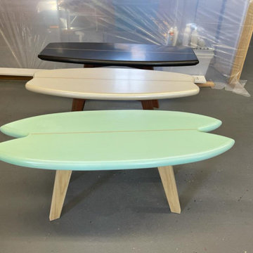 COSTUME COFFEE TABLES /SURF BOARDS