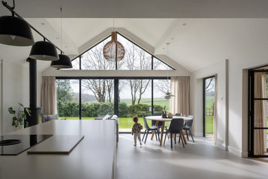 Aménagement d'une salle à manger scandinave.