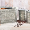 Amici Home Rustic Kitchen Galvanized Metal Canister, Set of 3