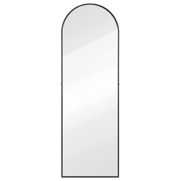 22x65" Large Arched-Top Framed Freestanding Full Length Mirror