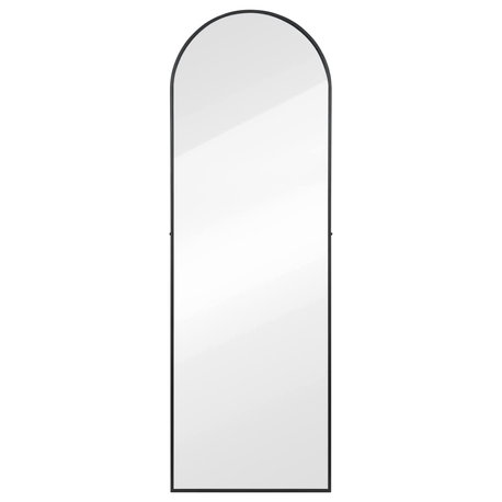 22x65" Large Arched-Top Framed Freestanding Full Length Mirror