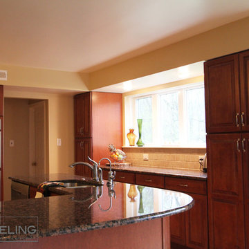Wrap Around Island with Granite Top