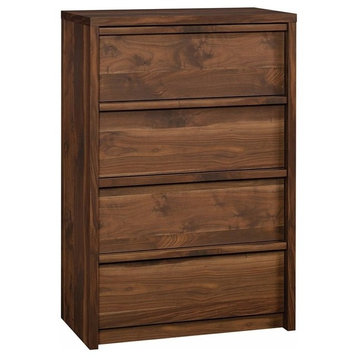Pemberly Row 4-Drawer Traditional Engineered Wood Chest in Grand Walnut