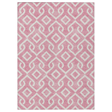 Machine Washable Indoor/Outdoor Chantille ACN621 Blush 8' x 10' Rug