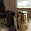 Safavieh Lacey Garden Stool, Plated Gold