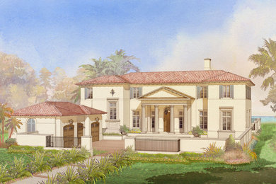 Howell House, Rendering of Entry Front