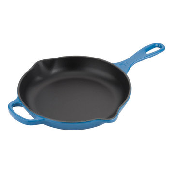 Le Creuset Signature Frying Pan With Metal Handle, 23 cm, Marseille Blue