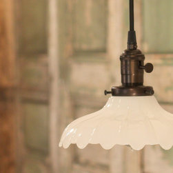 Pendant Lighting - Vintage Milk Glass Pendant - Products