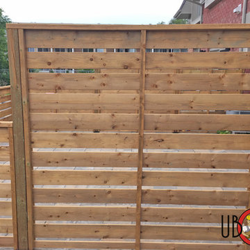 Horizontal Wood Fencing Separations for Townhouses
