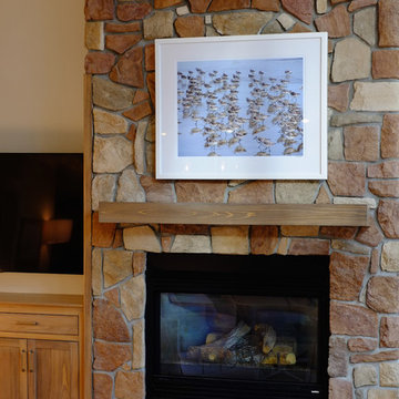 Sandpipers Perched On Fireplace
