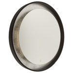 Artcraft - Artcraft Reflections Mirror AM305 - Oil Rubbed Bronze & Silver Leaf - Hit the switch and bring your mirror to life. This LED mirror has a dark oil rubbed bronze frame and the interior is a silver leaf design. Features a smart touch dimmer switch for the exact amount of light desired.