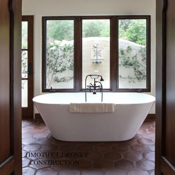 Ojai Spanish Mission Tub and Outdoor Shower