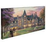 Thomas Kinkade - Elegant Evening at Biltmore Gallery Wrapped Canvas, 16"x31" - Featuring Thomas Kinkade's best-loved images, our Gallery Wraps are perfect for any space. Each wrap is crafted with our premium canvas reproduction techniques and hand wrapped around a deep, hardwood stretcher bar. Hung as an ensemble or by itself, this frame-less presentation gives you a versatile way to display art in your home.
