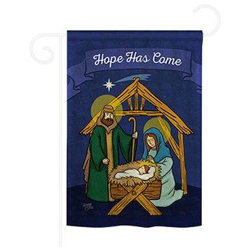 Nativity Hope Has Come 2-Sided Impression Garden Flag