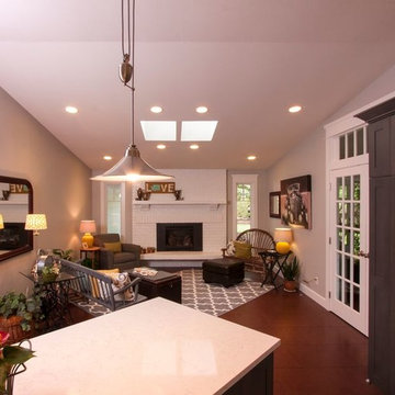 Gray Eclectic Kitchen Plus
