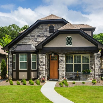 Traditional Exteriors Featuring Stone