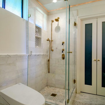 Art deco master bathroom