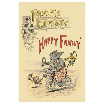 "Happy Family" Digital Paper Print by Vintage Elephant, 26"x38"