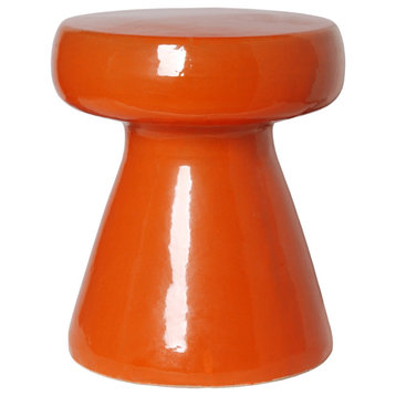 Mushroom Stool/Table, Burnt Orange 16x18