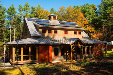 Example of a mountain style exterior home design in Boston