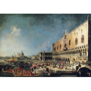 Return Of The Bucintoro Canvas Art By Canaletto Traditional Prints And Posters By Trademark Global