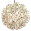 Lotus Flower Capiz Shell Chandelier, Small