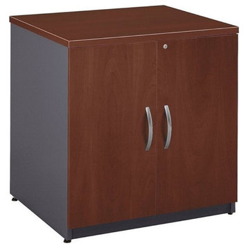 Bowery Hill Contemporary Engineered Wood Storage Cabinet in Cherry