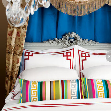 Trident Stripes Pillows are featured in Alexander Donovan's bedroom