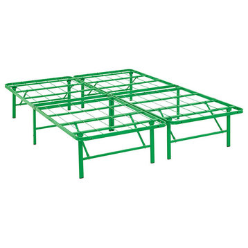 Horizon Queen Stainless Steel Bed Frame, Green