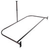 Utopia Alley Aluminum Shower Curtain Rods 60" Large Size by 25", Oil Rubbed Bronze