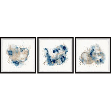 Shattered Earth Triptych, 3-Piece Set, 18x18 Panels
