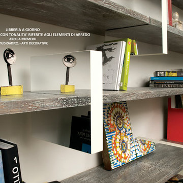 librerie artistica a giorno.Mensole artistiche a spessore e resinate