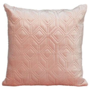 Parkland Collection Aleta Transitional Pink Throw Pillow PILL21346P