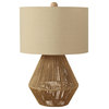 Lighting, 22"H, Table Lamp, Brown Rope, Beige Shade, Transitional