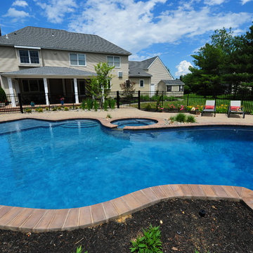 Freeform Pool & Covered Porch