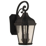 Craftmade - Briarwick Medium 2 Light Outdoor Lantern, Textured Matte Black - The past is made present with our Briarwick collection's clear seeded glass and gentle curves capturing the romance of the past.  Offered in multiple finishes and three sizes, the versatile Briarwick is the ideal choice for today.