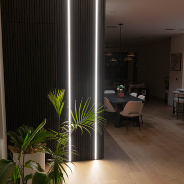 Noir Acoustic Slat Panels Hidden Doors