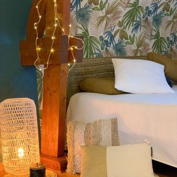 Chambre bohème exotique