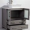 Vanity Art Vanity Set With Vessel Sink, Gray, 54", Standard Mirror