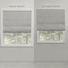 Exclusive Home Acadia Total Blackout Roman Shade, 31x64, Silver