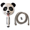 No-Drill Conversion Slide Bar Shower Head With Panda Hand, Satin Nickel