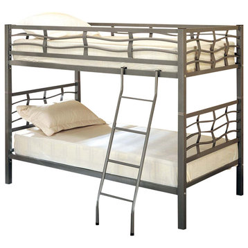 Coaster Youth Twin/Twin Bunk Bed in Silver