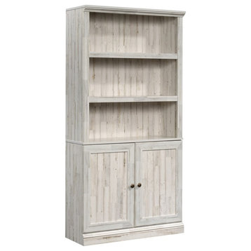 Sauder Select Engineered Wood 3-Shelf Bookcase in White Plank