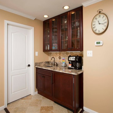 Dual Vanities, Elegant Stone Highlight Spa-Like Bath Remodel